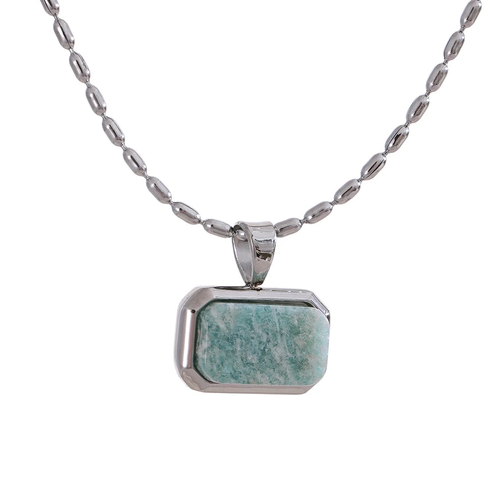 Collier Amazonite Carrée