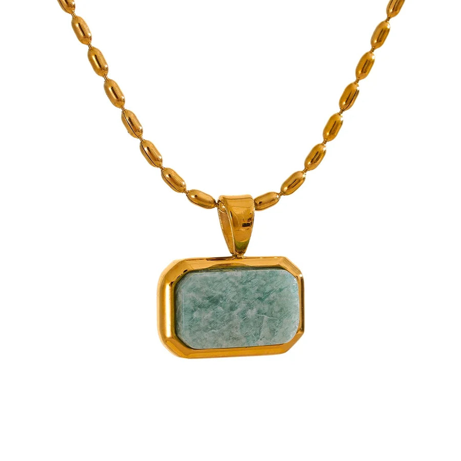 Collier Amazonite Carrée