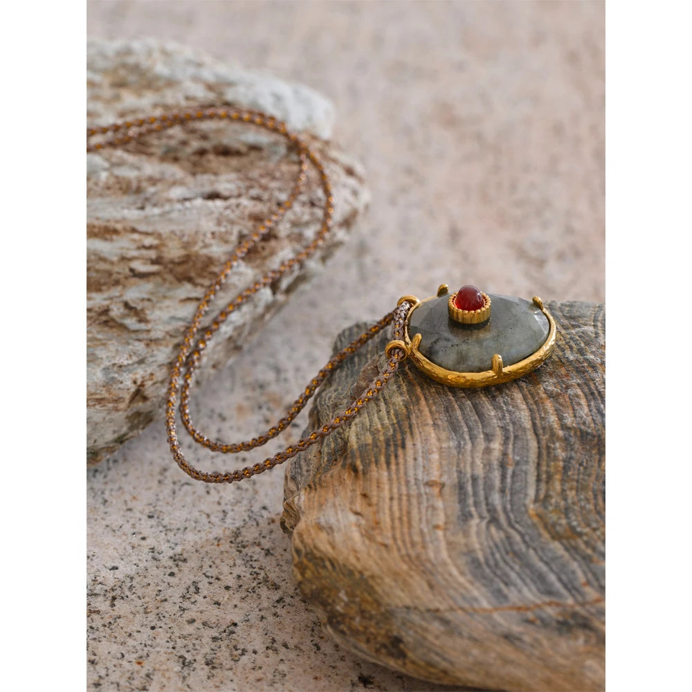 Collier Agate Ovale