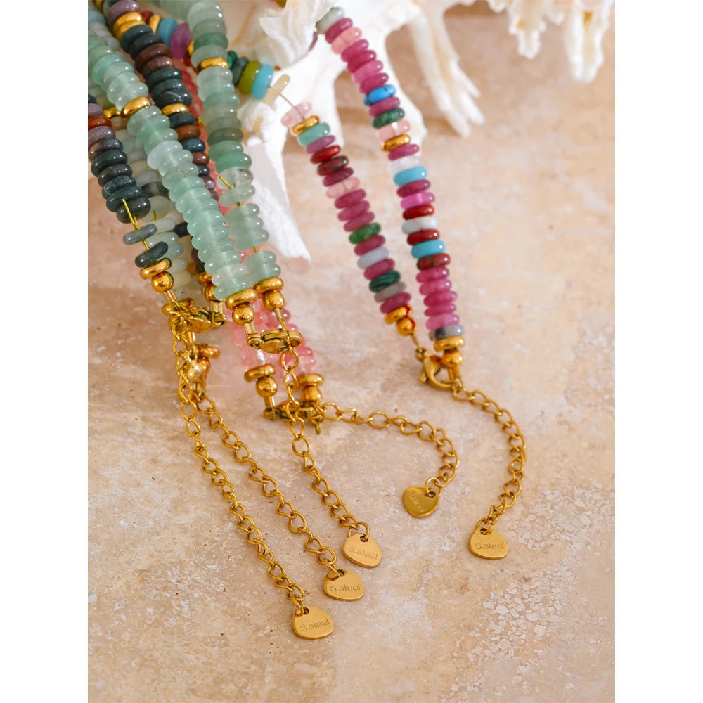 Collier Pierres Colorées