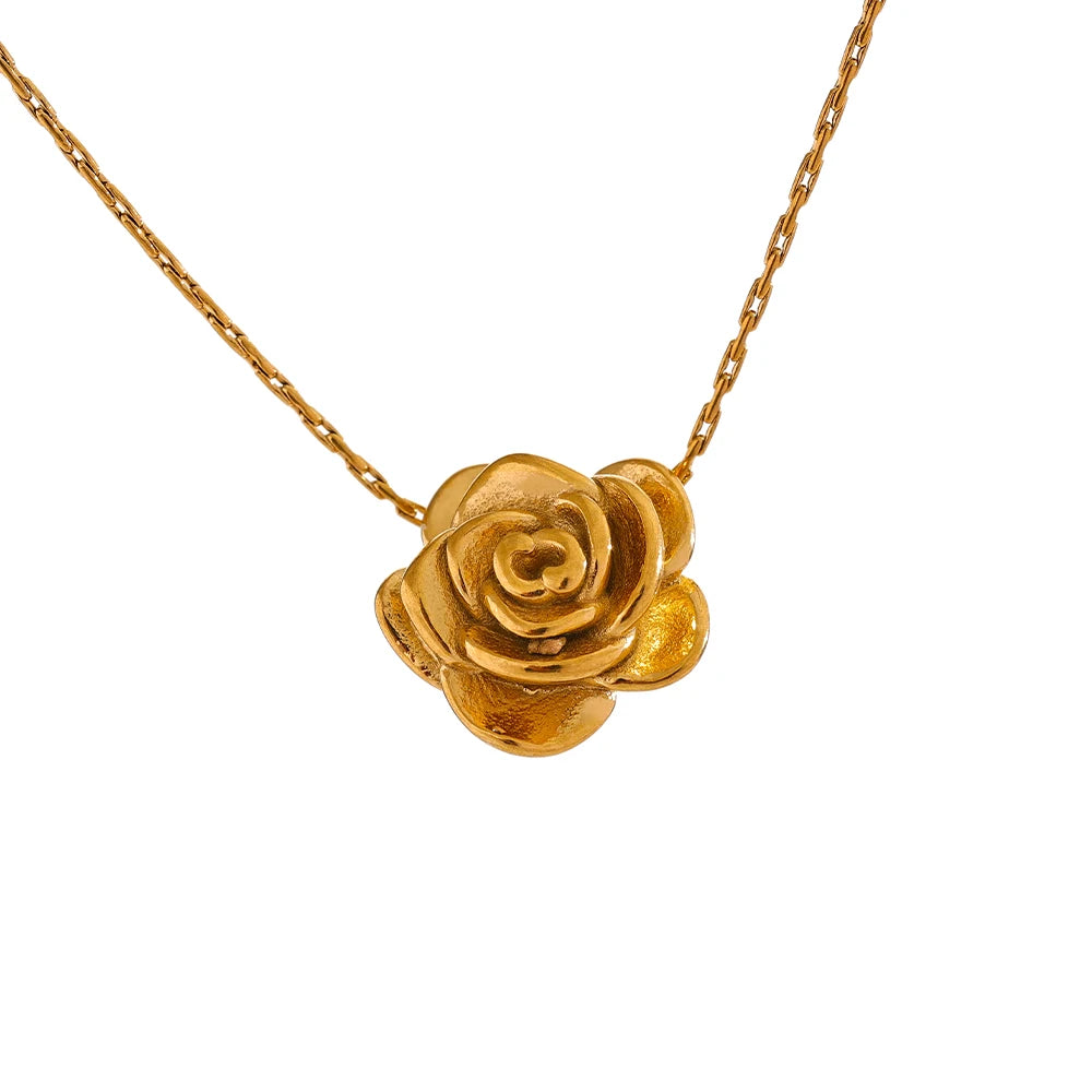 Collier Fleur Relief