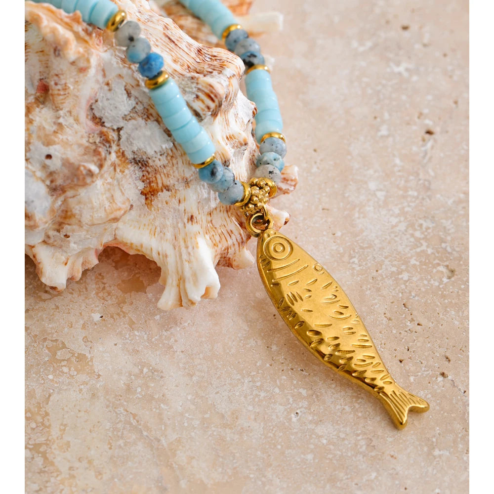 Collier Poisson Aventurine