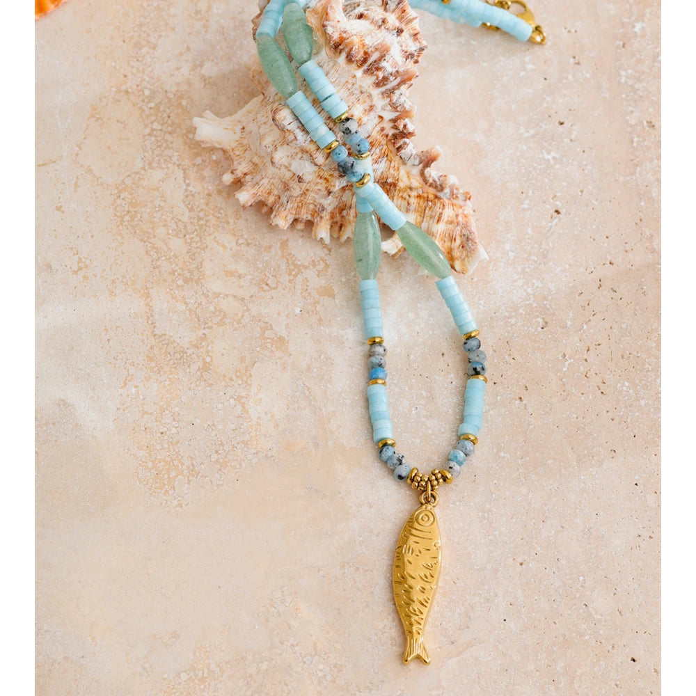 Collier Poisson Aventurine