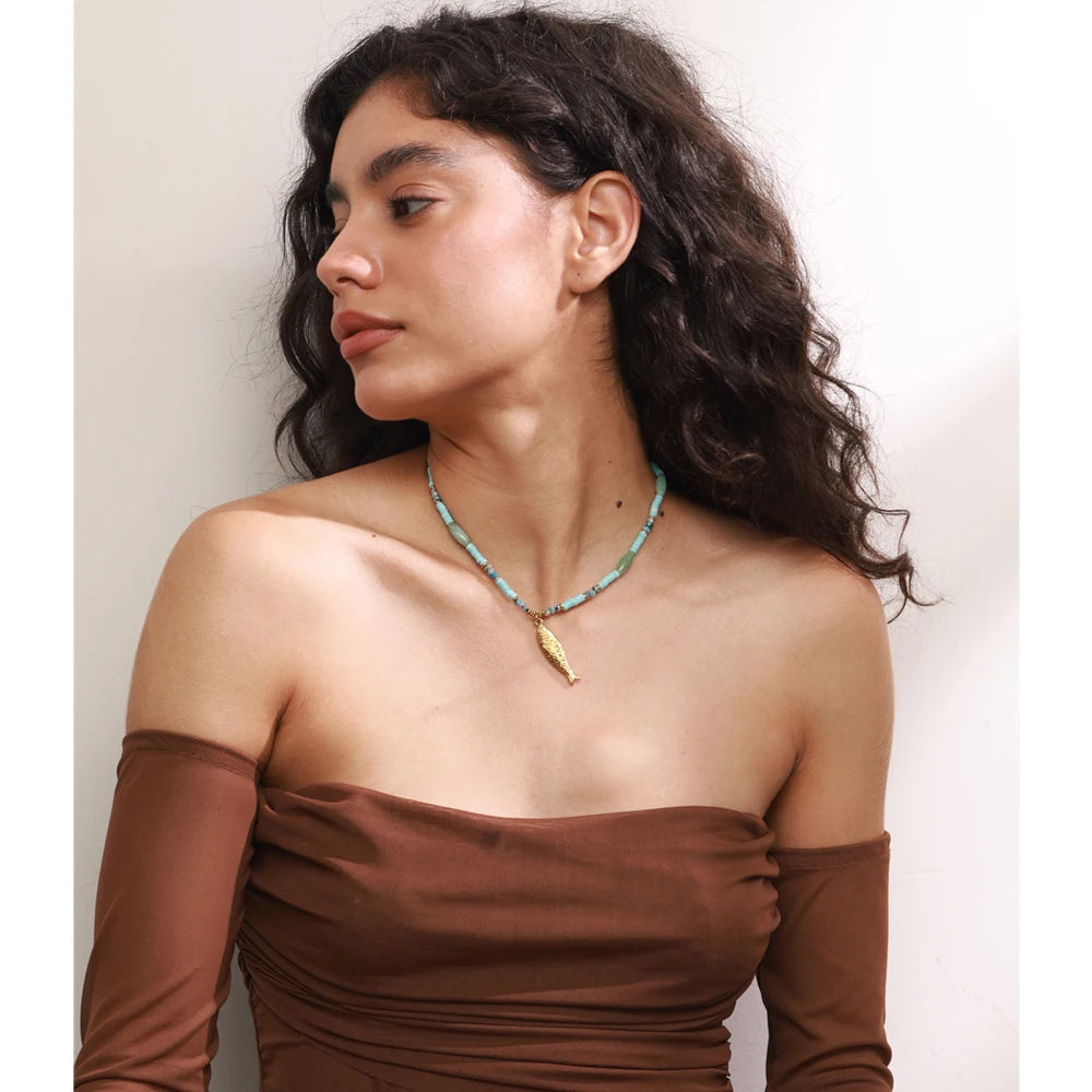 Collier Poisson Aventurine