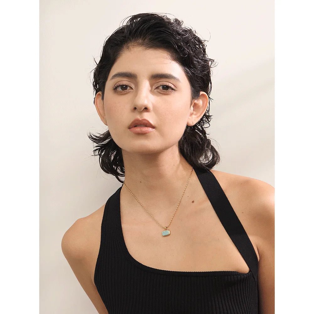 Collier Amazonite Carrée