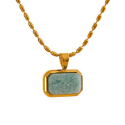 Collier Amazonite Carrée