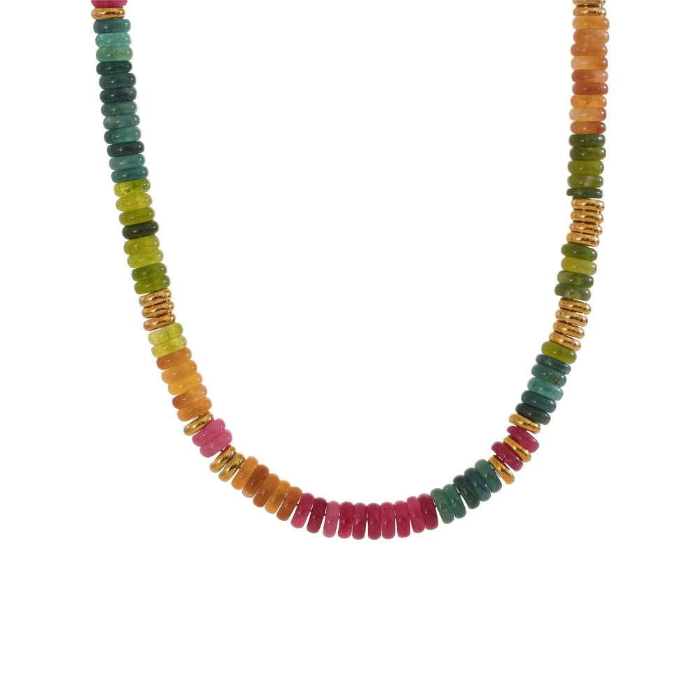 Collier Pierres Colorées