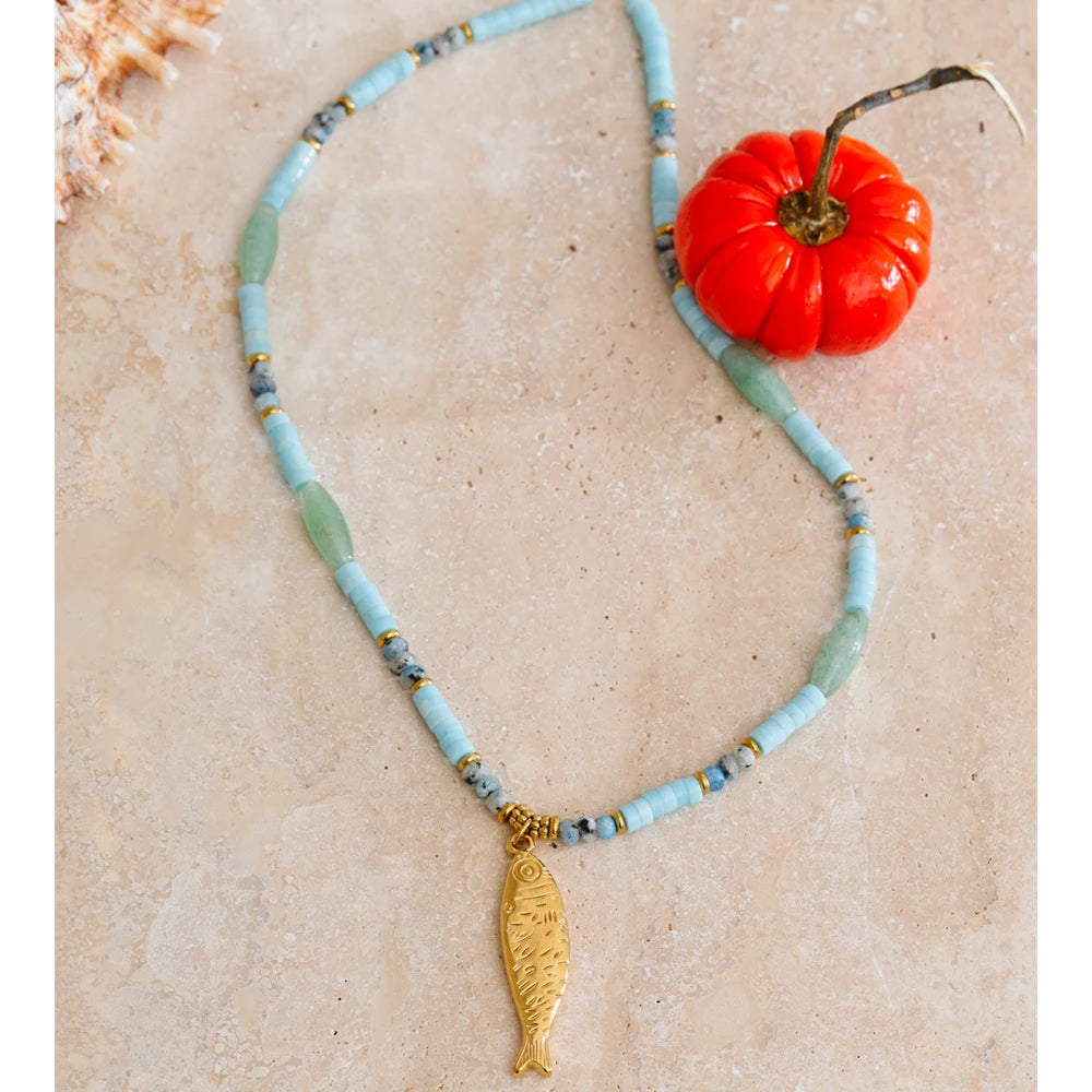 Collier Poisson Aventurine