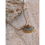 Collier Agate Ovale