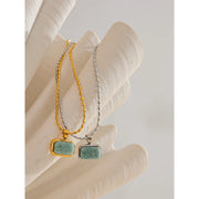 Collier Amazonite Carrée
