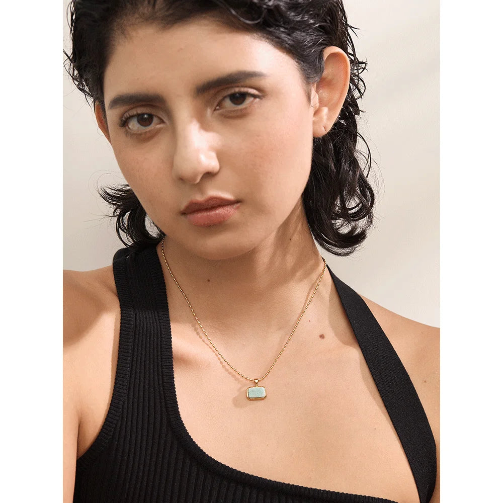 Collier Amazonite Carrée