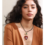 Collier Cœur Résine