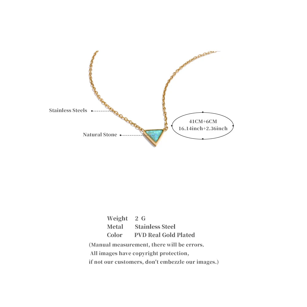 Collier Opale Triangle