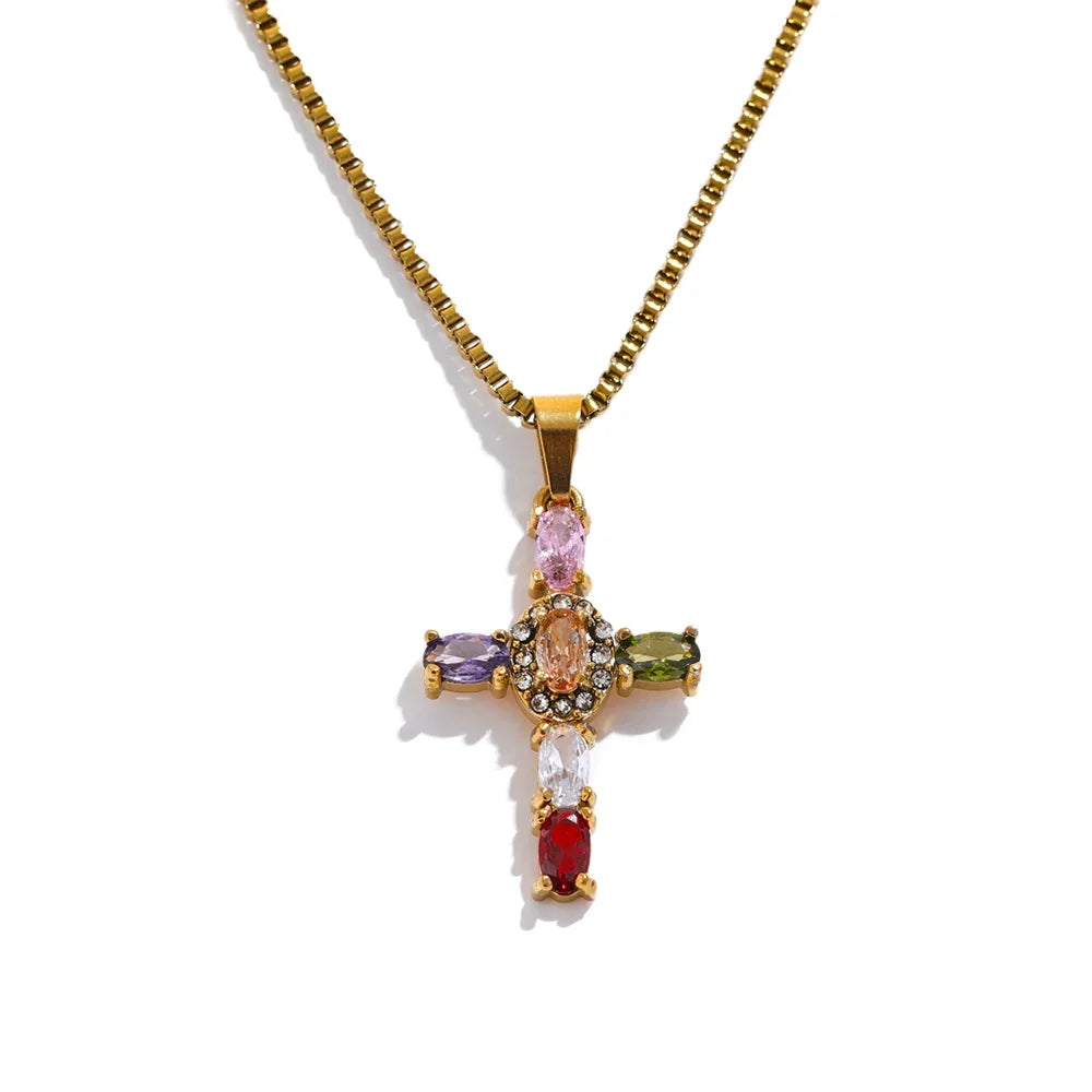 Collier Croix Lumière