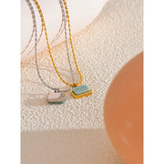 Collier Amazonite Carrée