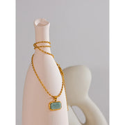 Collier Amazonite Carrée