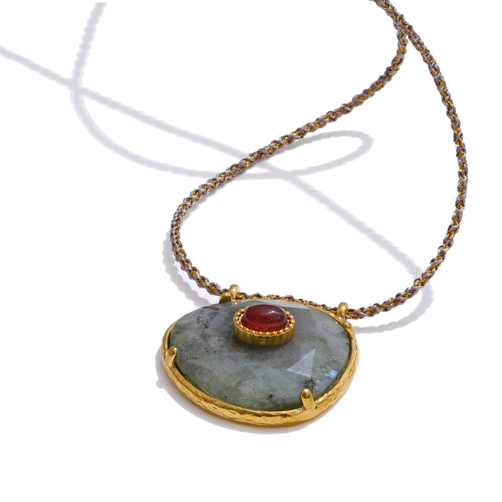 Collier Agate Ovale