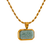 Collier Amazonite Carrée